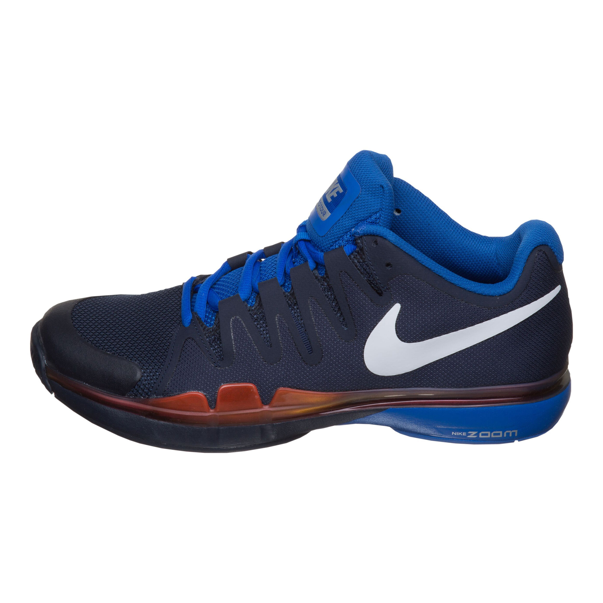 Buy Nike Roger Federer Zoom Vapor 9.5 Tour Chaussures Toutes Surfaces Hommes Bleu Fonce Rouge online Tennis Point FR