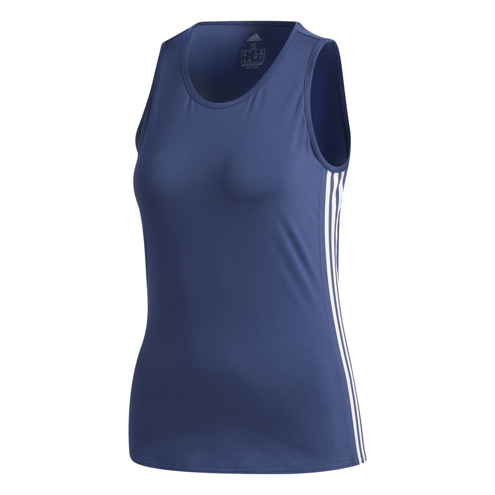adidas 3-Stripes Scoop Débardeur Tank Top Femmes - Bleu , Blanc