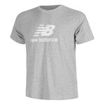 V&ecirc;tements New Balance New Balance Stacked Logo Tee T-shirt Hommes-Gris