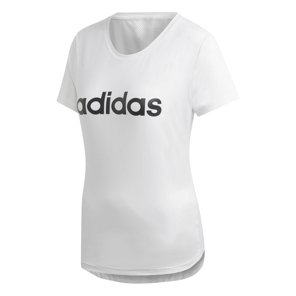 adidas D2M Logo T-shirt Femmes - Blanc , Noir