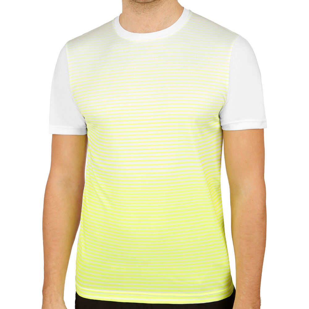 Wilson Team Striped Crew T-shirt Hommes - Jaune , Blanc
