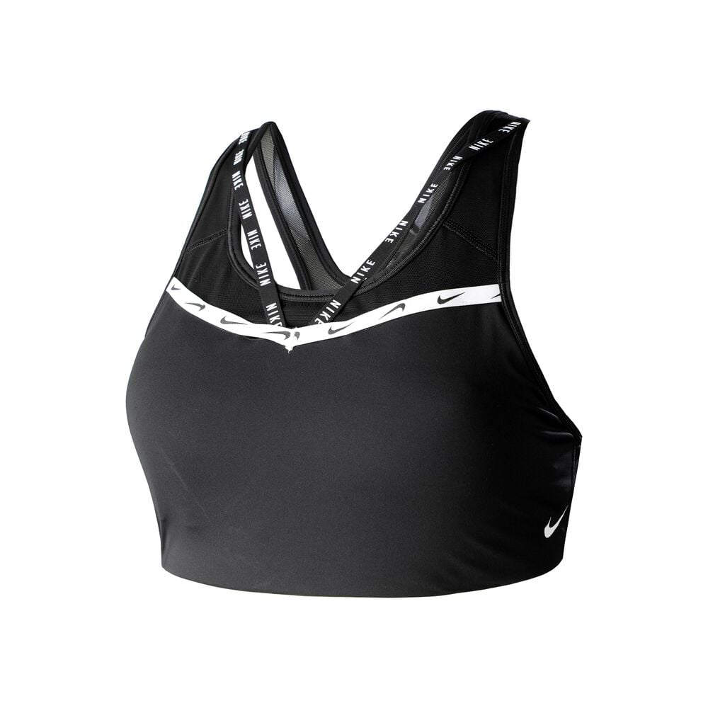 Nike Dri-Fit Swoosh Strappy Logo Soutien-gorge Sport Femmes - Noir , Blanc