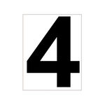 Équipement court de tennis Tegra Tegra Platzziffer 4 Schild-Blanc,Noir