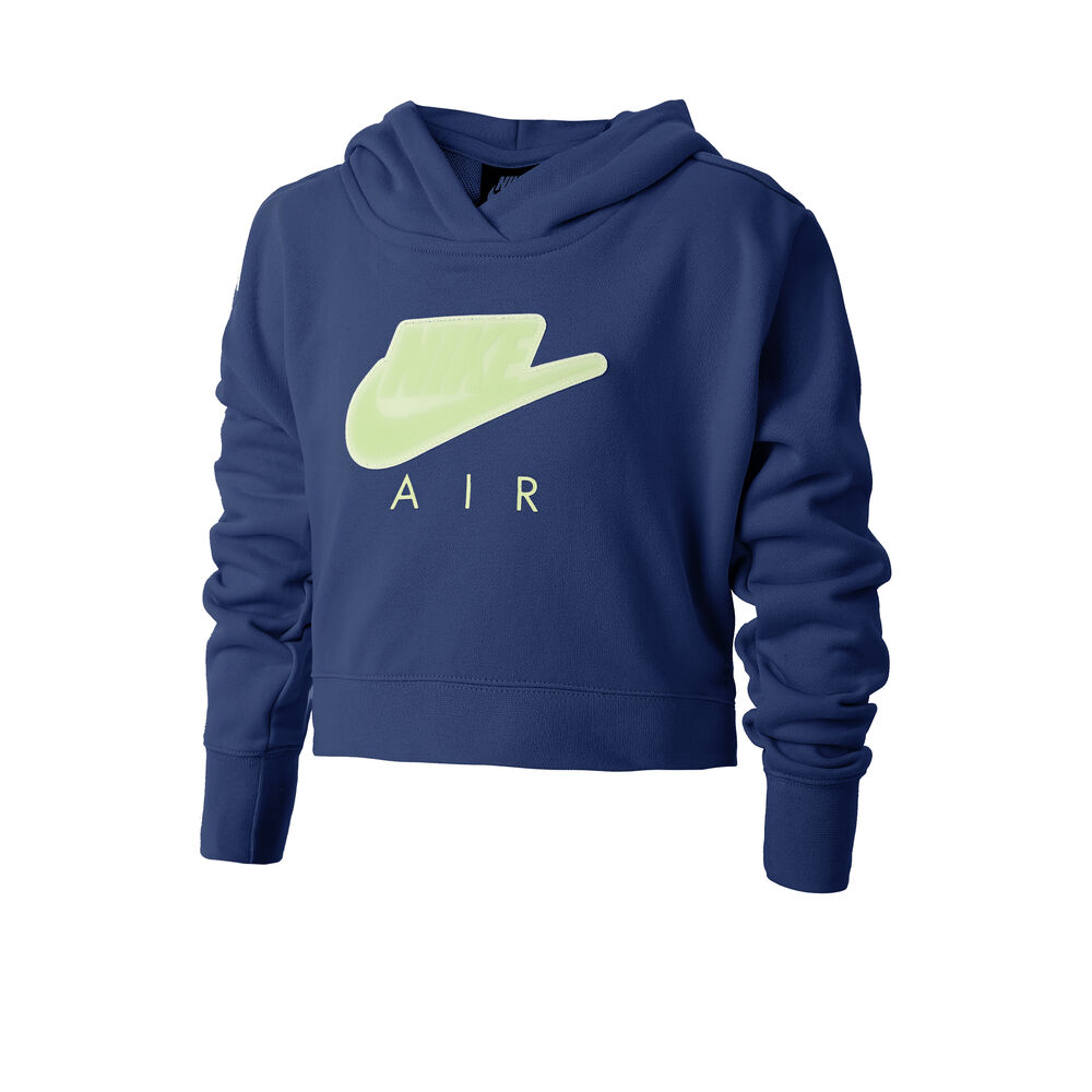 Nike Air Sweat à Capuche Filles - Bleu Foncé , Jaune Lemon