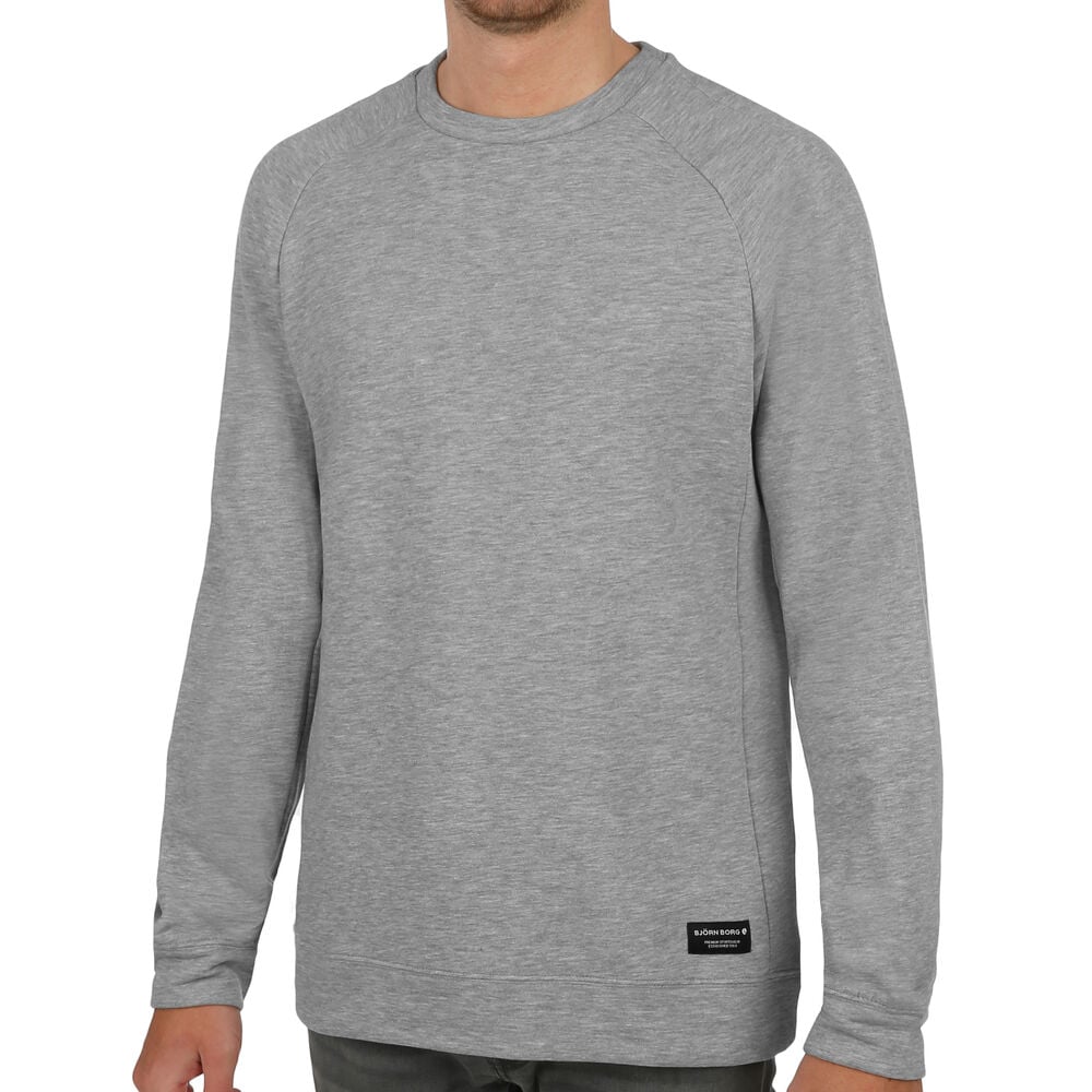 Björn Borg Centre Crew Neck Haut Manches Longues Hommes - Gris , Noir