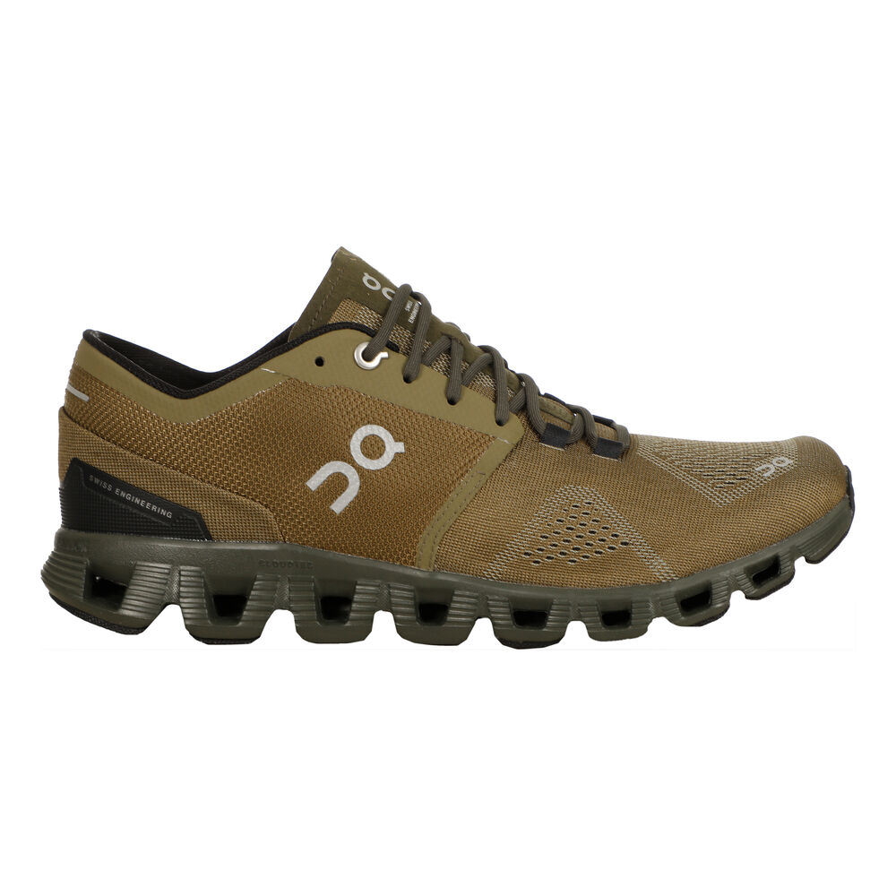 On Cloud X Chaussure De Running Sans Stabilisateurs Hommes - Vert Olive , Vert