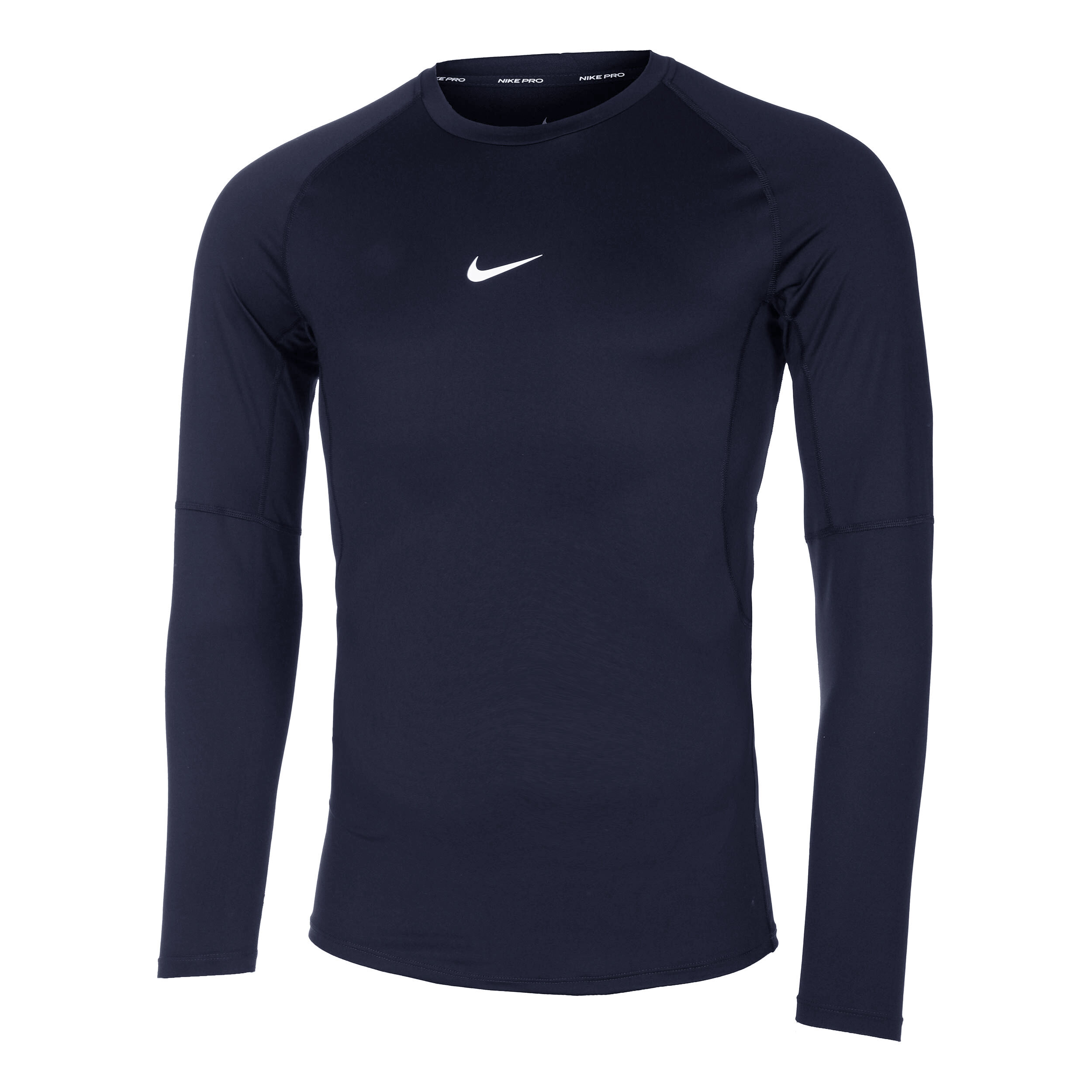Pro Dri Fit Haut Manches Longues Hommes Bleu Fonce