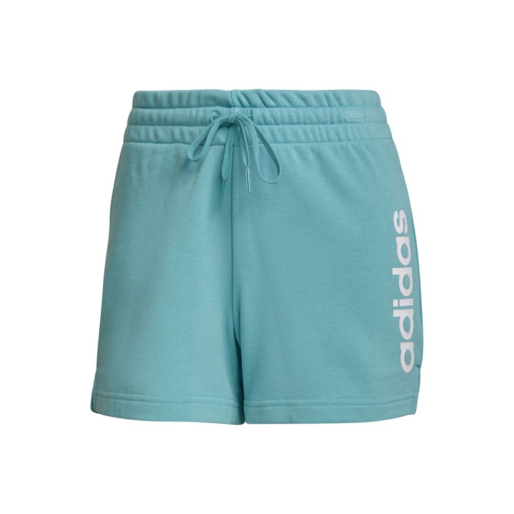 adidas Linear FT Shorts Femmes - Turquoise , Blanc