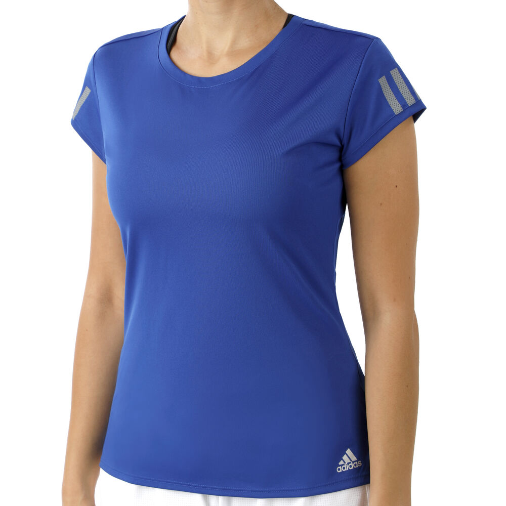 adidas Club 3-Stripes T-shirt Femmes - Bleu , Gris