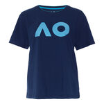 Vêtements Australian Open Australian Open AO Stack Print Core Logo T-shirt Femmes - bleu foncé, 