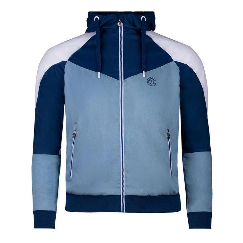 BIDI BADU Keto Jeans Tech Windbreaker Veste De Survêtement Hommes - Bleu , Bleu Foncé