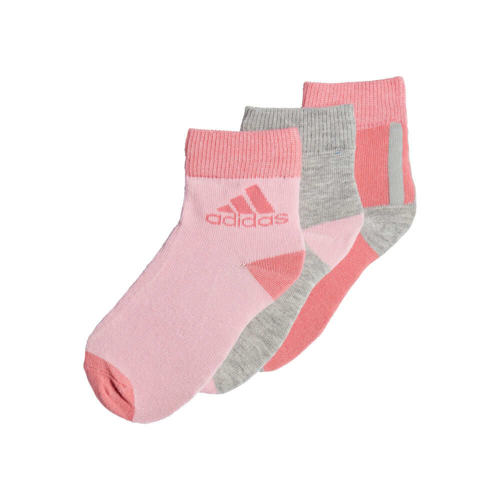 adidas Ankle Pack De 3 Enfants - Rosé, Gris
