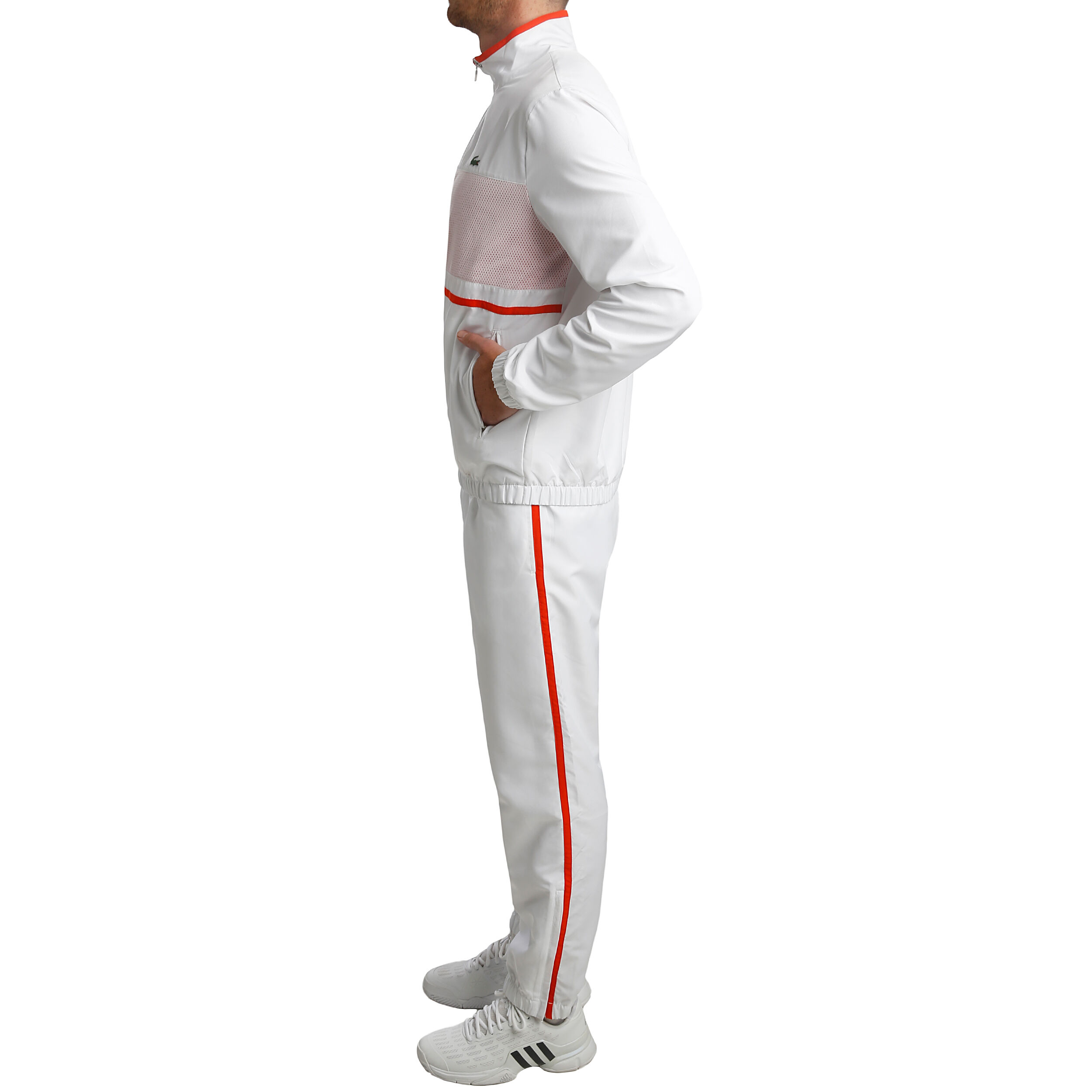 Buy Lacoste Surv tement Hommes Blanc Rouge online Tennis Point FR