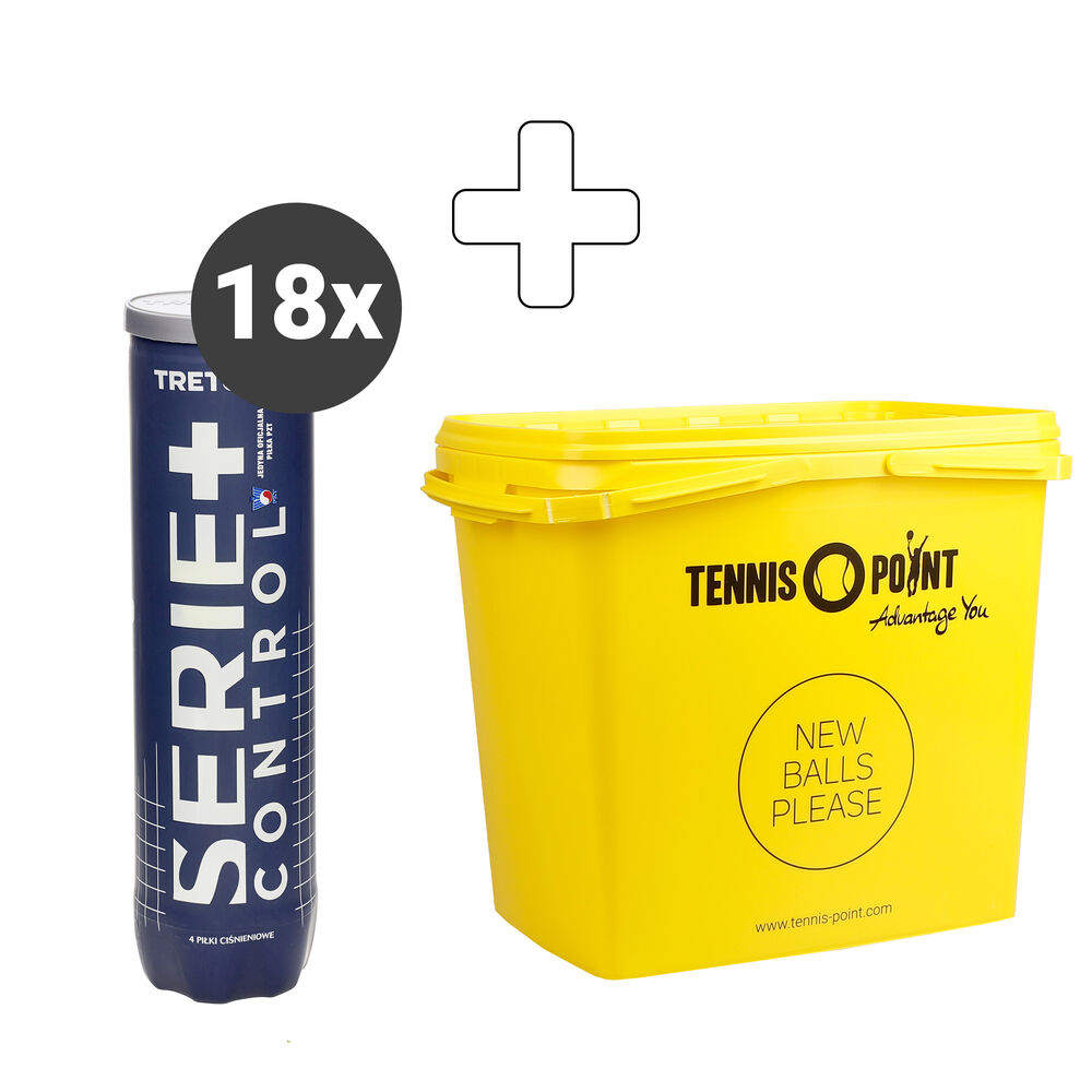 Tretorn Serie+ Control 18 Tubes De 4 + Seau À Balles