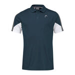 V&ecirc;tements HEAD HEAD Club Tech 22 Polo Hommes - bleu petrol, blanc