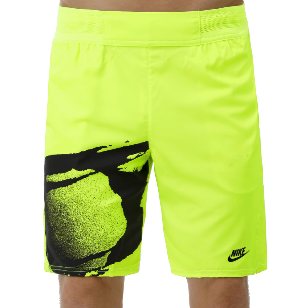 Nike Court Slam Shorts Hommes - Vert Fluo , Noir