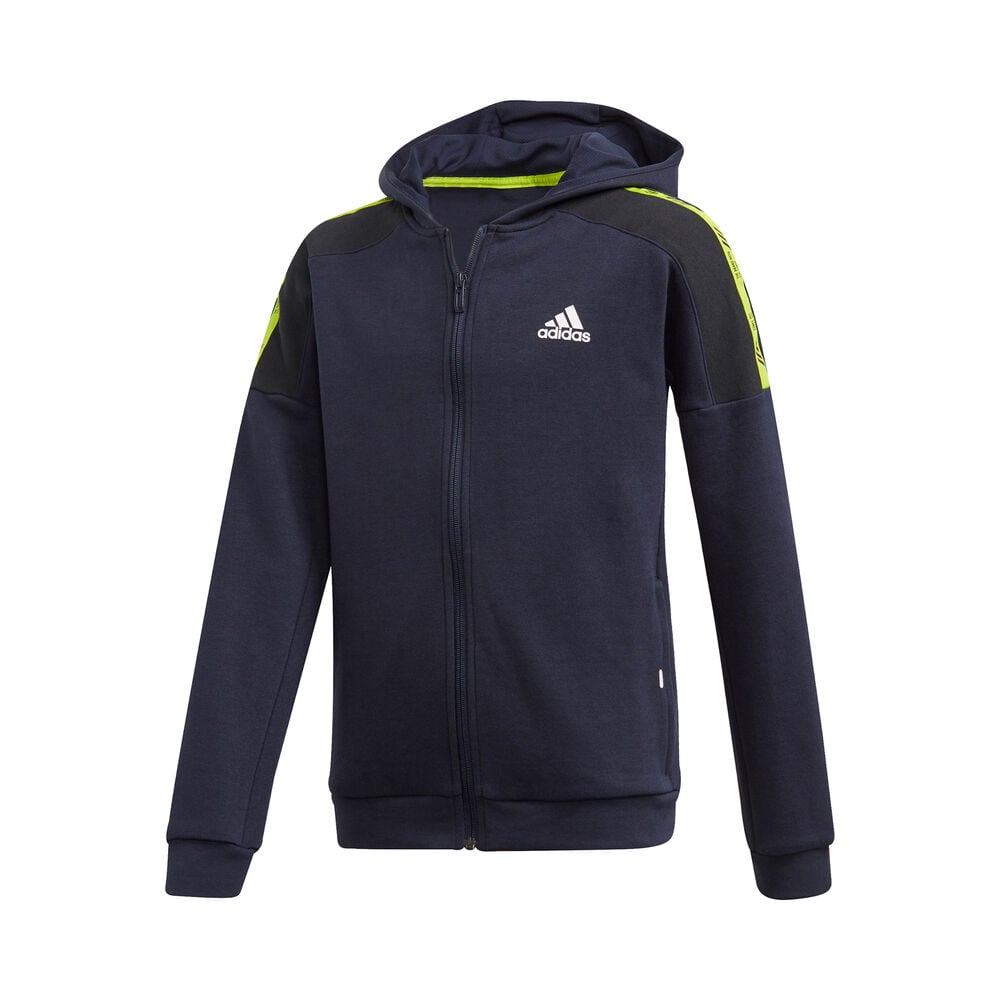 adidas BR Veste De Survêtement Garçons - Bleu Foncé , Vert Fluo