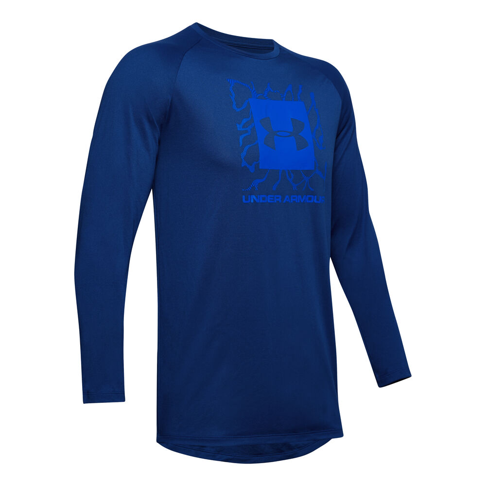 Under Armour Tech 2.0 Graphic Haut Manches Longues Hommes - Bleu Foncé , Bleu