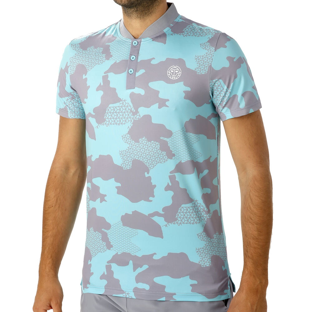 BIDI BADU Kofi Tech Polo Hommes - Gris , Turquoise