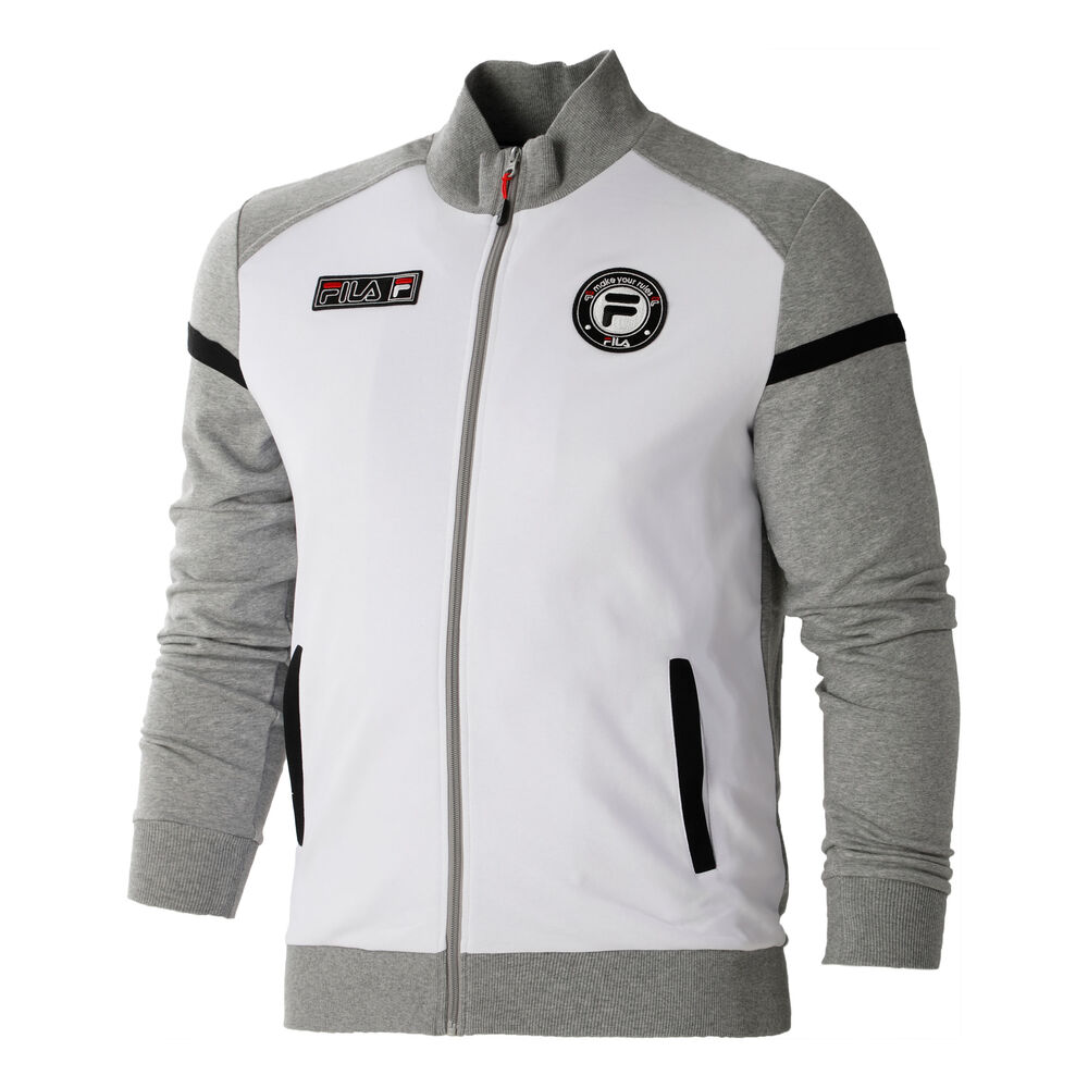 Fila Smudo Gilet En Coton Hommes - Blanc , Gris Clair