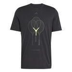 V&ecirc;tements adidas adidas Racket T-shirt Hommes-Noir