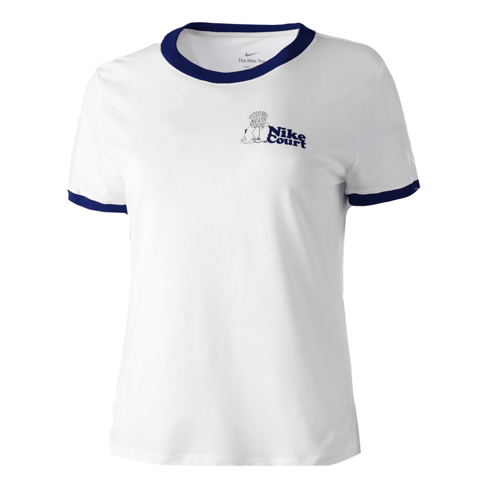 Nike Dri-Fit Ringer NYC T-shirt Femmes - Blanc , Bleu