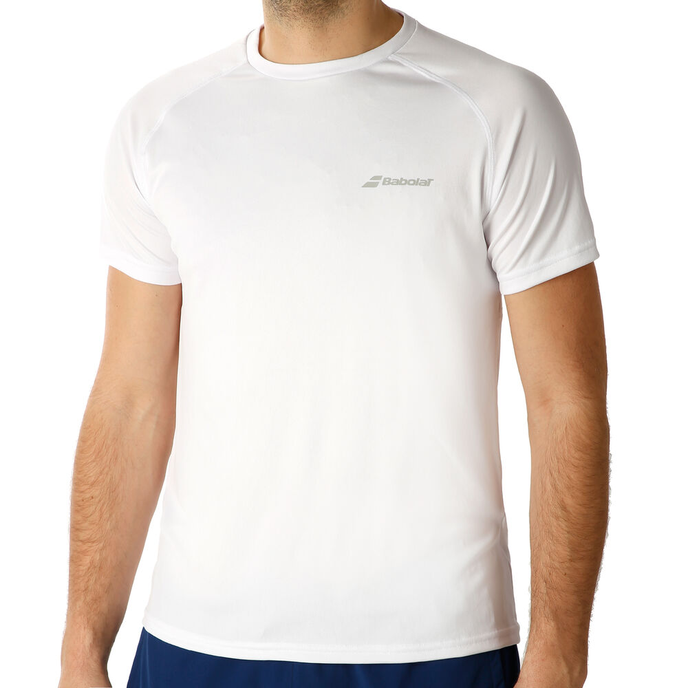 Babolat Play Crew Neck T-shirt Hommes - Blanc