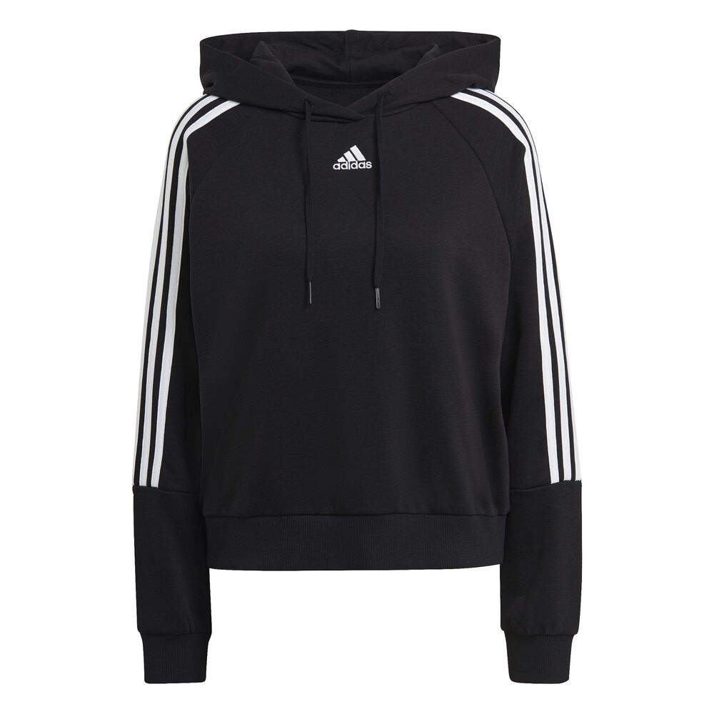 adidas 3-Stripes Sweat à Capuche Femmes - Noir , Blanc