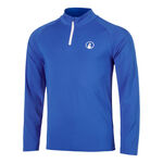 V&ecirc;tements de tennis Quiet Please Quiet Please Big Serve 1/4 Zip Haut manches longues Hommes - bleu, blanc