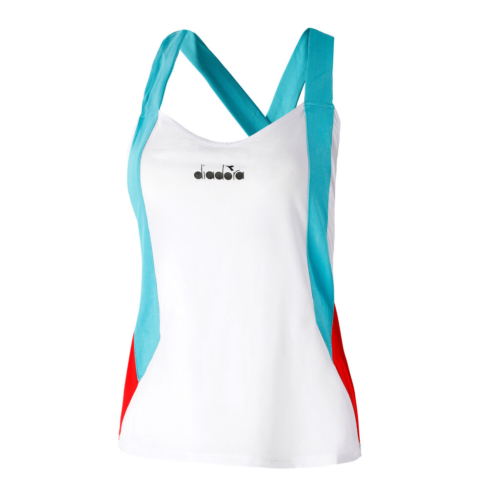 Diadora Débardeur Tank Top Femmes - Blanc , Turquoise