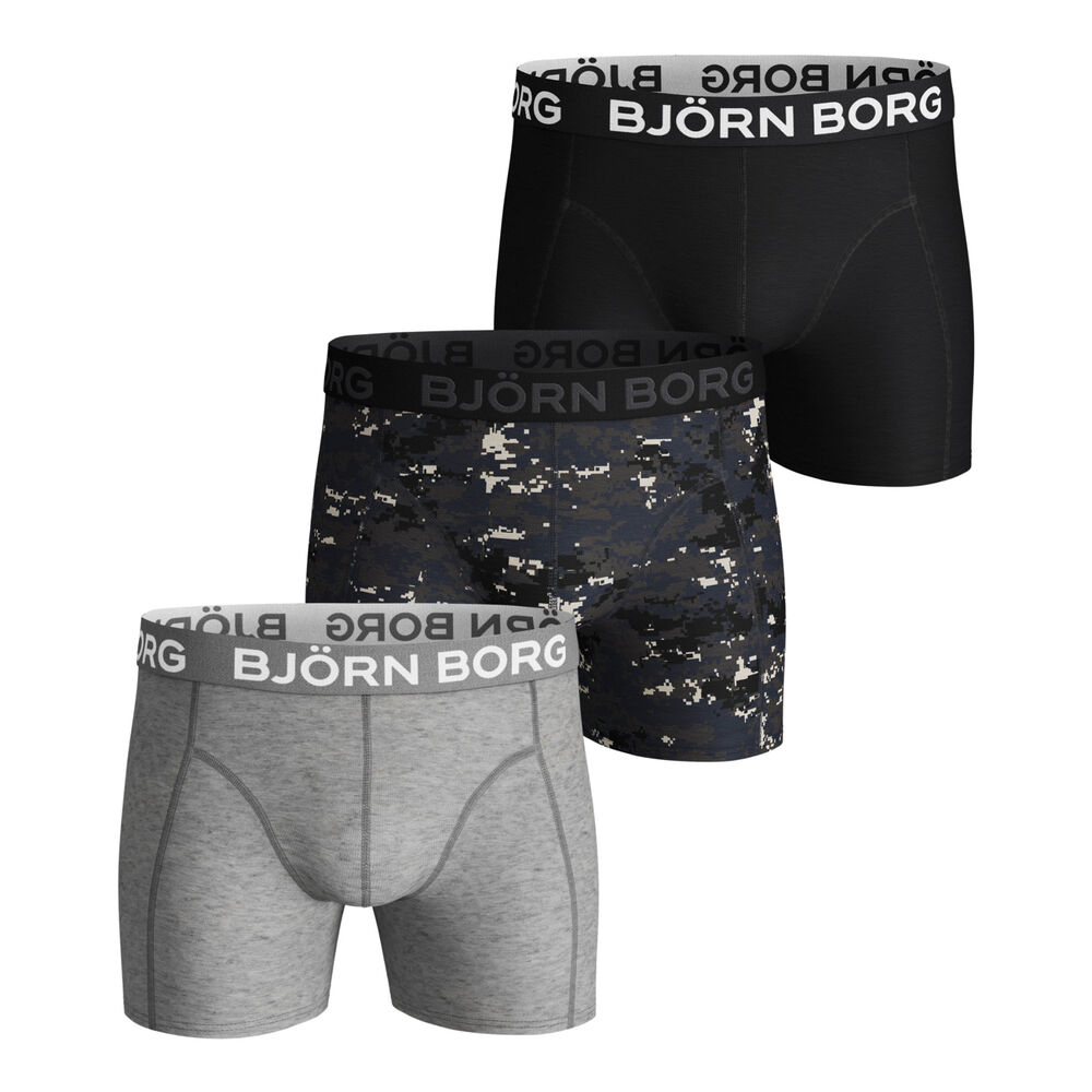 Björn Borg Digital Woodland Sammy Caleçon Pack De 3 Hommes - Bleu Foncé , Multicouleur