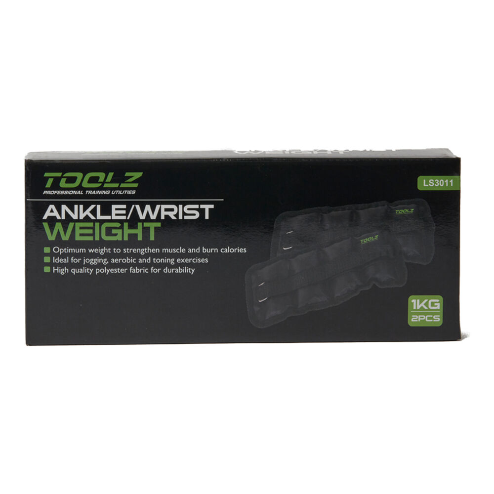 TOOLZ Wrist/Ankle Weight 1kg - 2pcs Manchettes Pour Poids - Noir