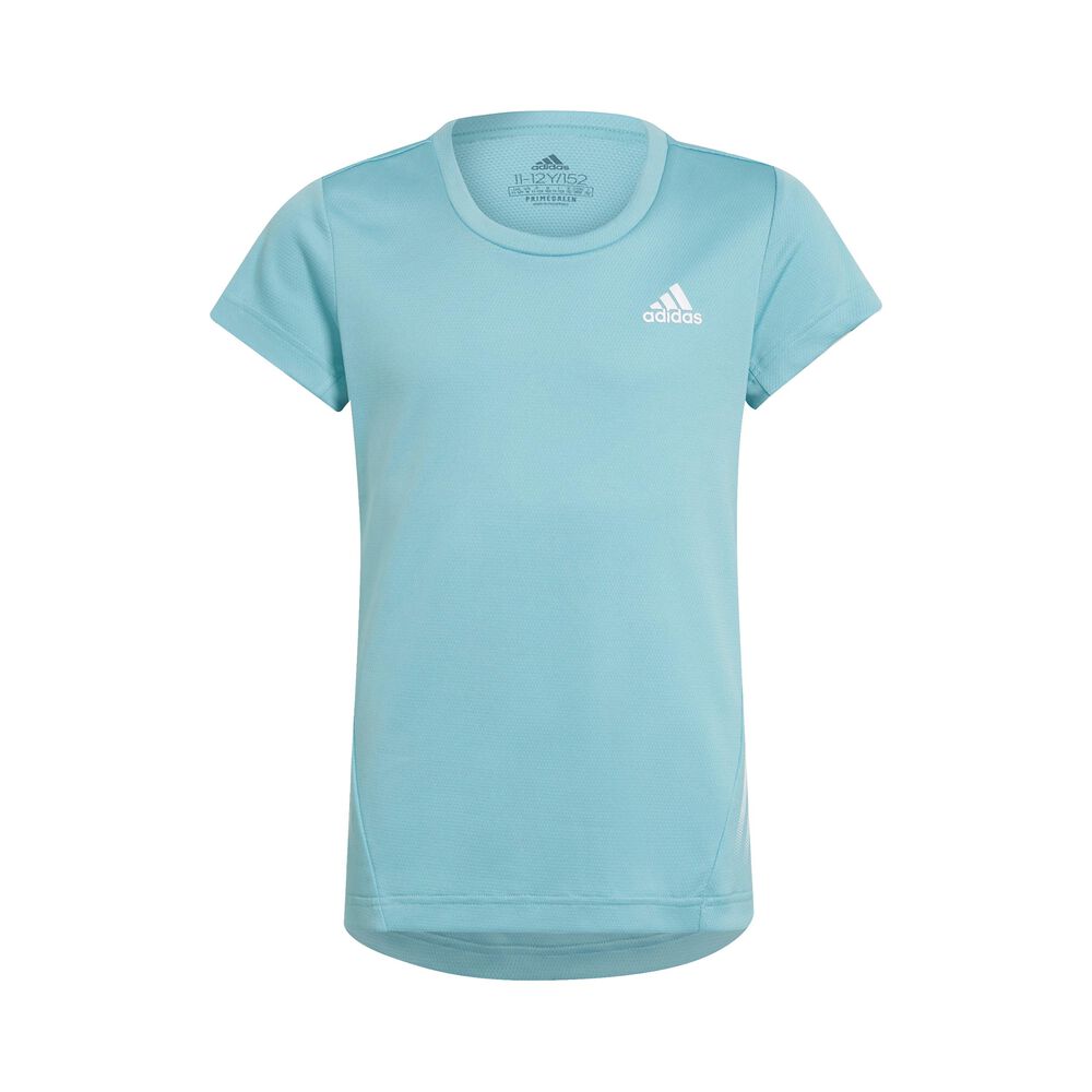 adidas AeroReady 3-Stripes T-shirt Filles - Turquoise , Blanc