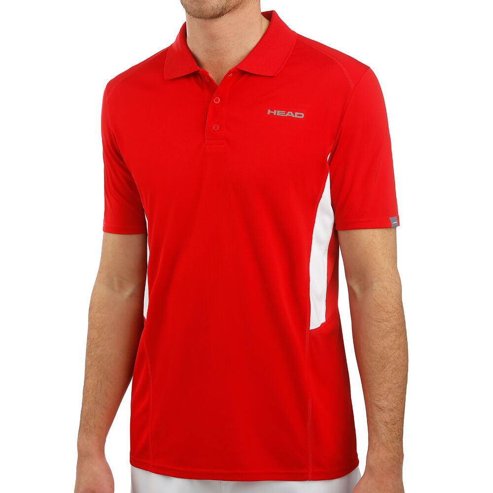 HEAD Club Tech Polo Hommes - Rouge , Blanc