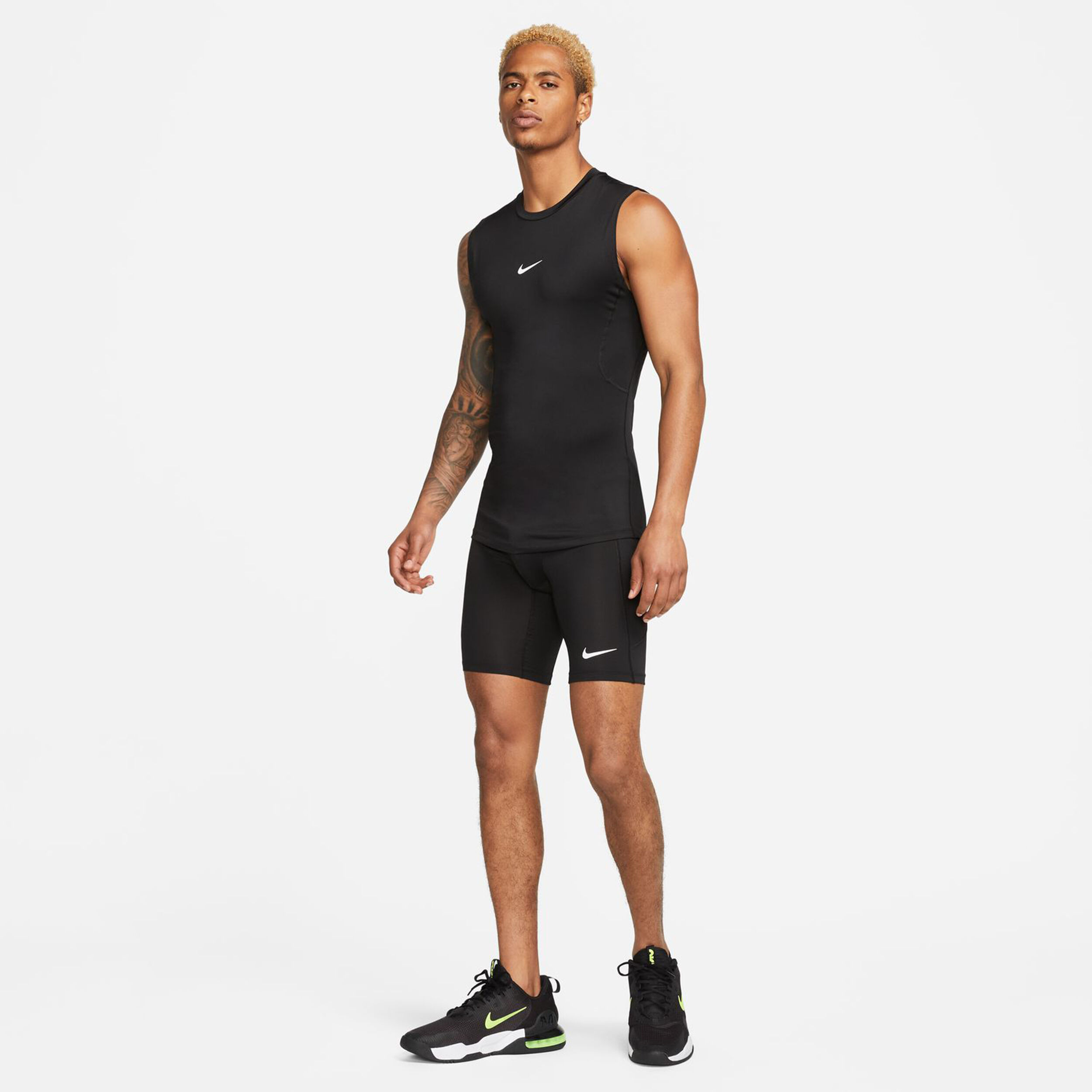 Dri Fit Pro Fitness Short Collant Tight Hommes Noir