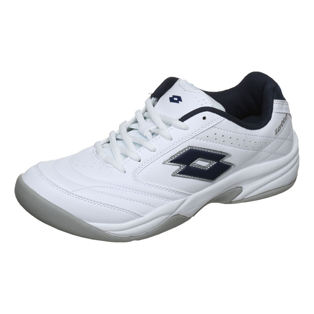 Lotto VIII SI Indoor Chaussure Moquette Hommes - Blanc , Bleu Foncé