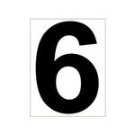 Équipement court de tennis Tegra Tegra Platzziffer 6 Schild-Blanc,Noir