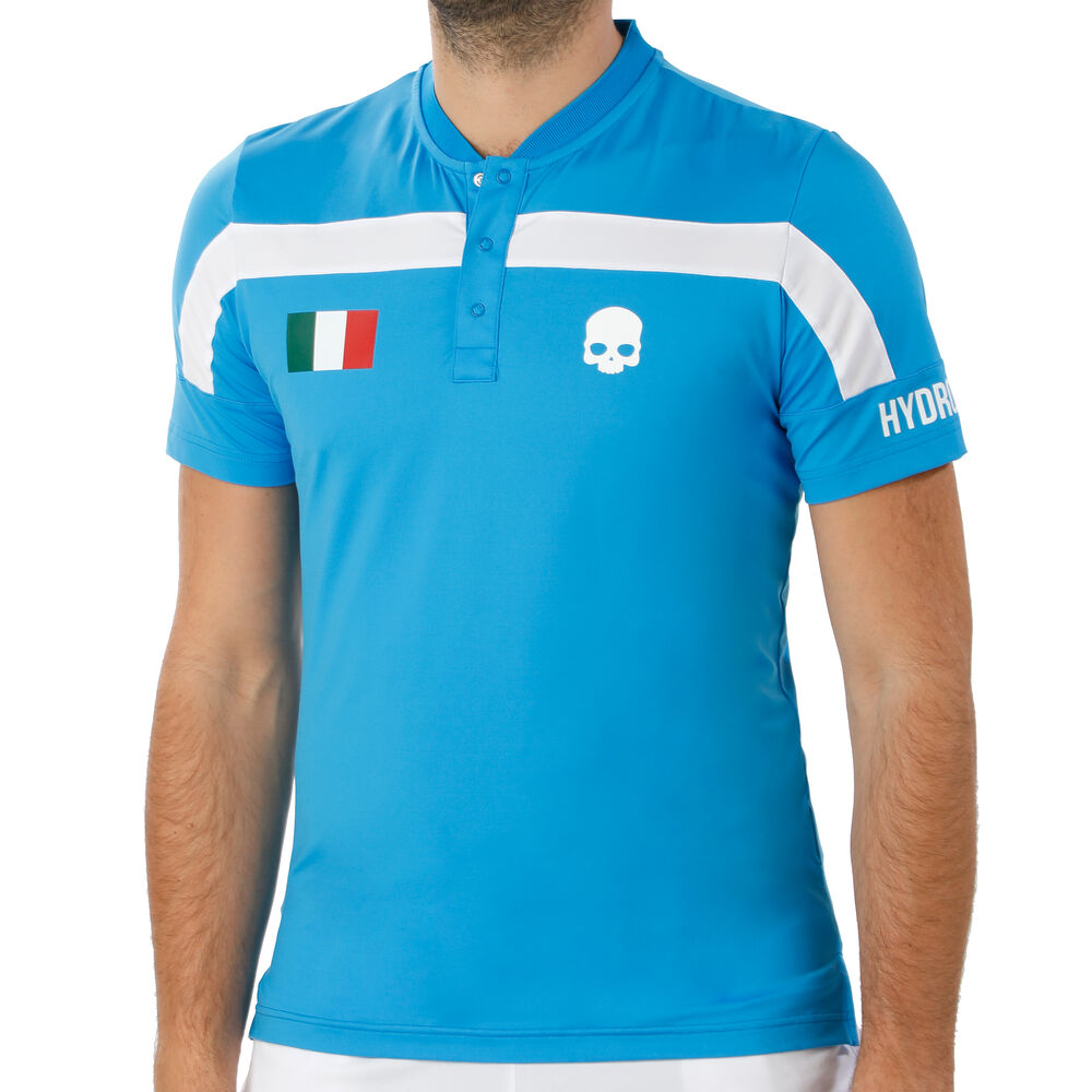 Hydrogen Nation Cup Italien Tech Serafino T-shirt Hommes - Bleu , Blanc