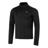 Road Winter 1/2 Zip Maillot De Course Hommes-Noir