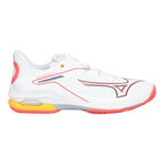 Chaussures de tennis Mizuno Mizuno Wave Exceed Tour 6 Chaussures Toutes Surfaces Femmes-Blanc,Corail
