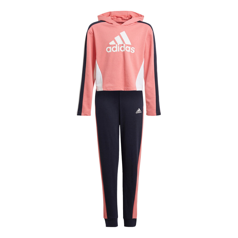 adidas Hooded Crop Survêtement Filles - Rosé, Noir