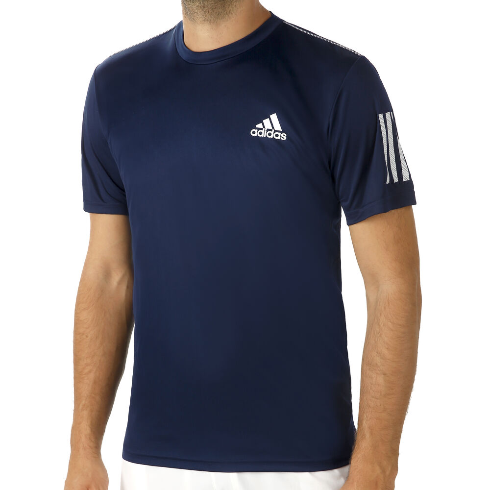 adidas Club 3-Stripes T-shirt Hommes - Bleu Foncé , Blanc