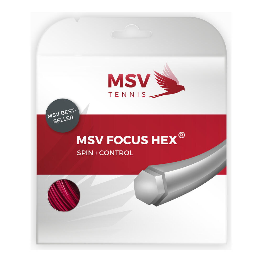 MSV Focus-HEX Cordage En Garniture 12m - Rouge