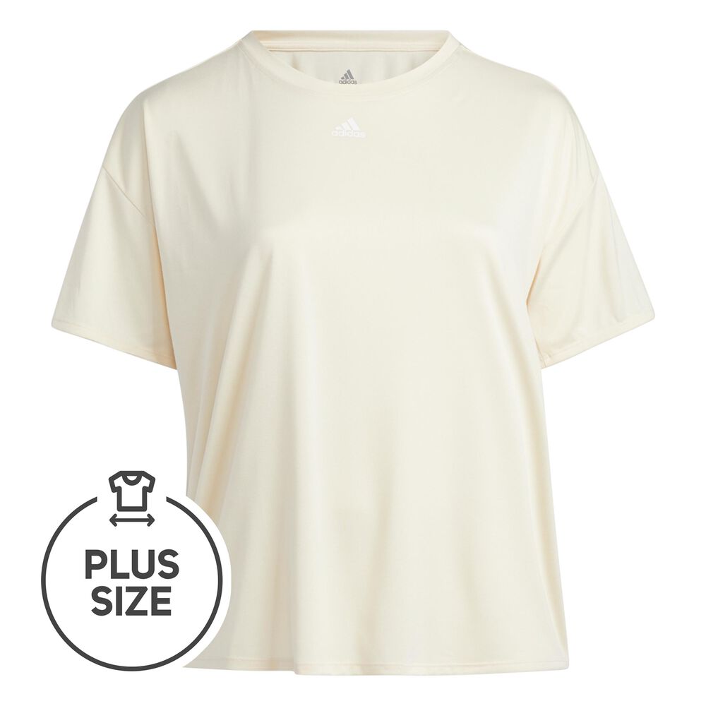 adidas 3-Stripes Plus Size T-shirt Femmes - Crème