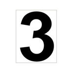 Équipement court de tennis Tegra Tegra Platzziffer 3 Schild-Blanc,Noir