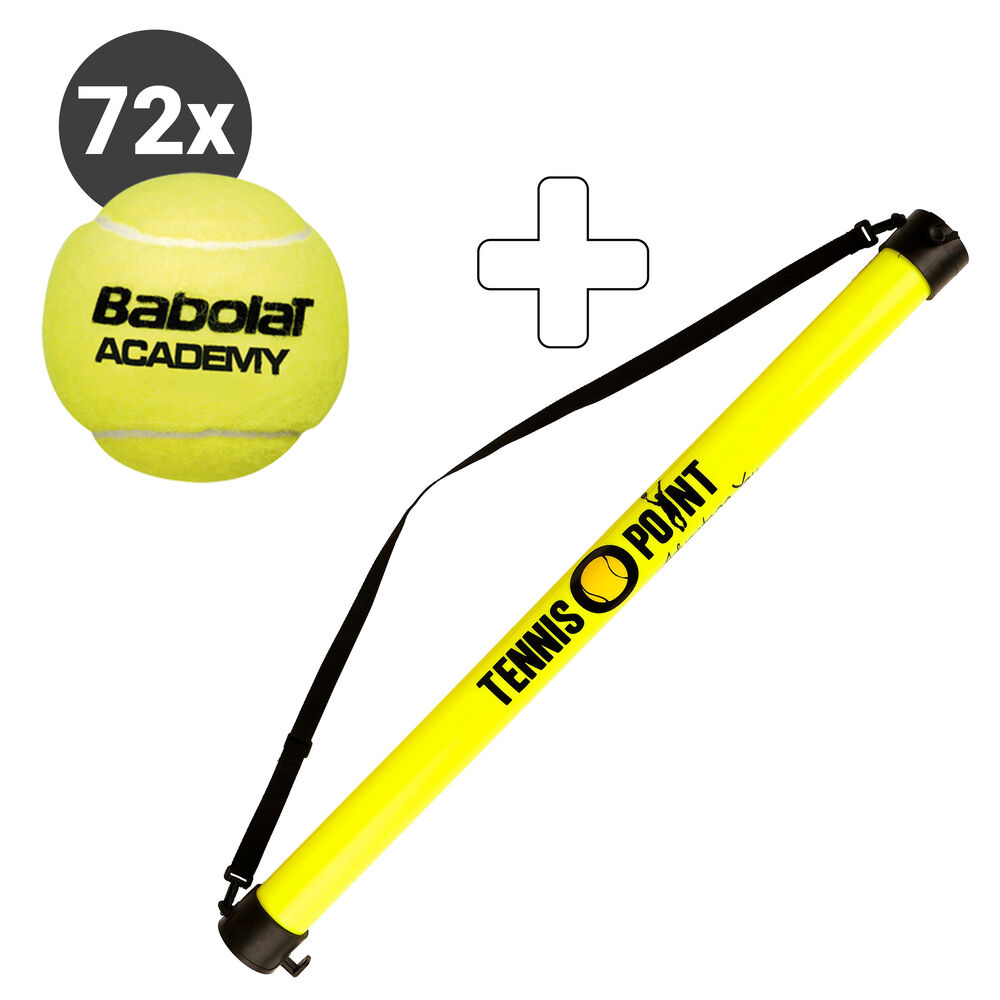 Academy Box Sac De 72 Balles + Ramasse Balles Forme Tube
