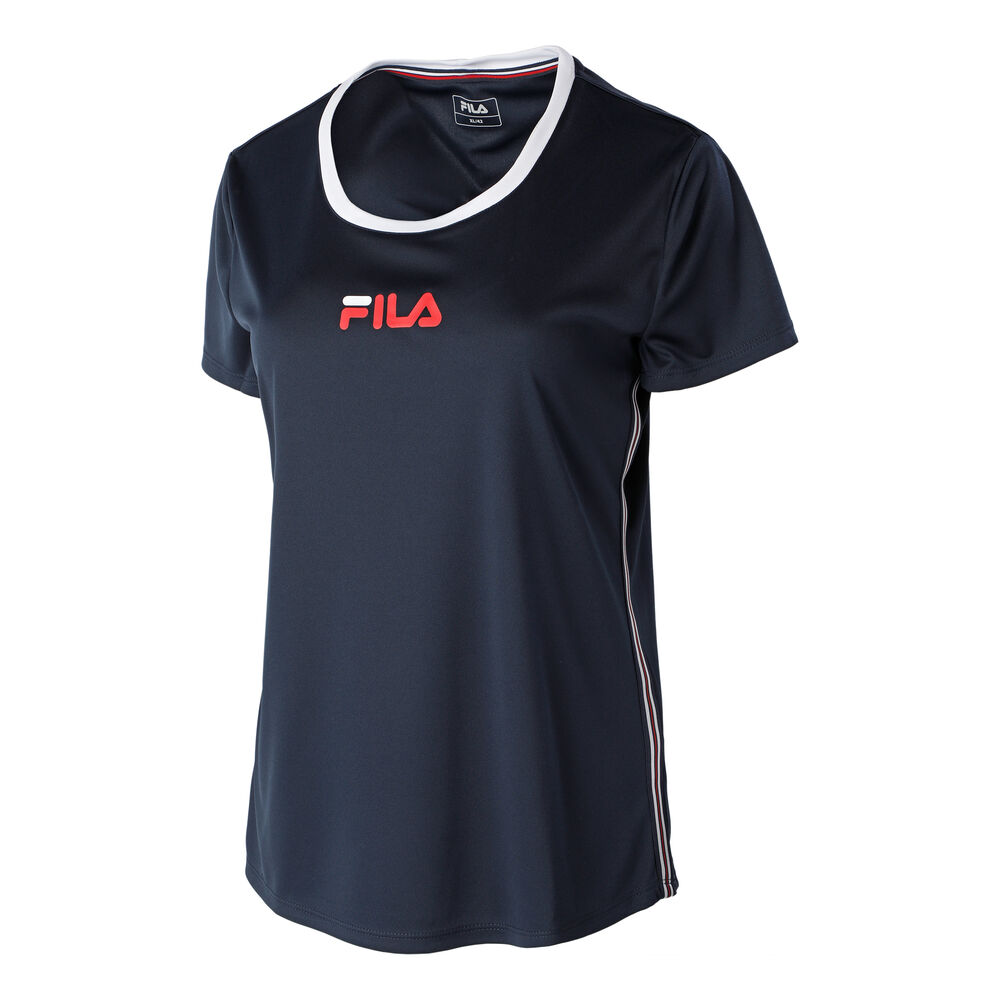 Fila Lorena T-shirt Femmes - Bleu Foncé , Rouge