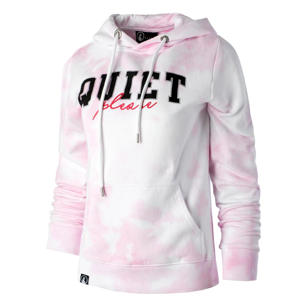 Quiet Please Tie Dye College Sweat à Capuche Femmes - Rosé, Multicouleur