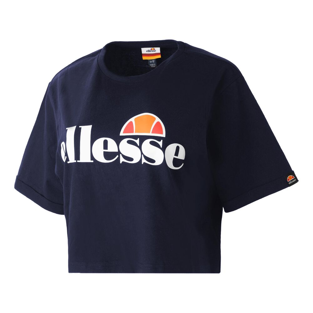 Ellesse Alberta Crop T-shirt Femmes - Bleu Foncé , Blanc