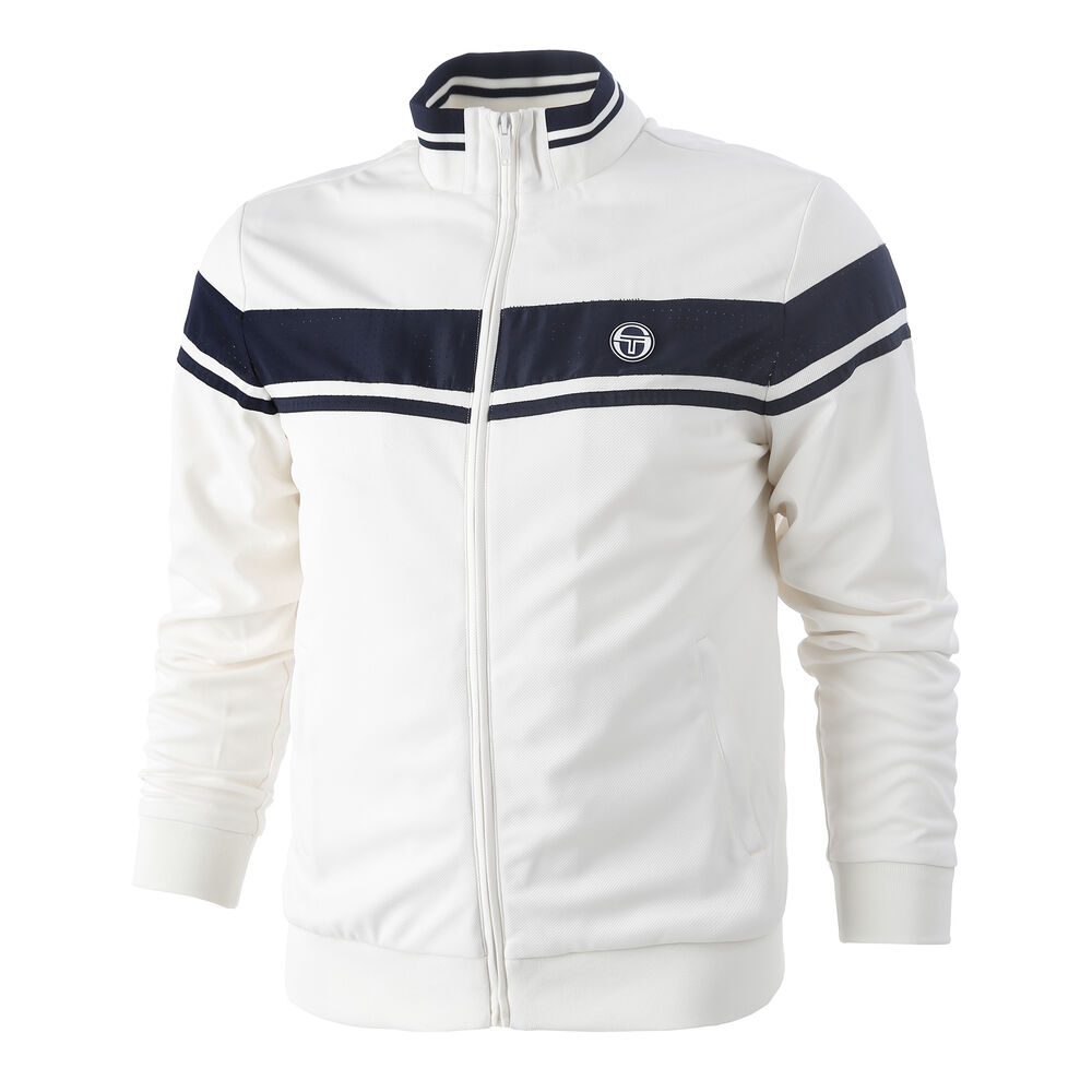 Sergio Tacchini Track Veste De Survêtement Hommes - Blanc , Bleu Foncé